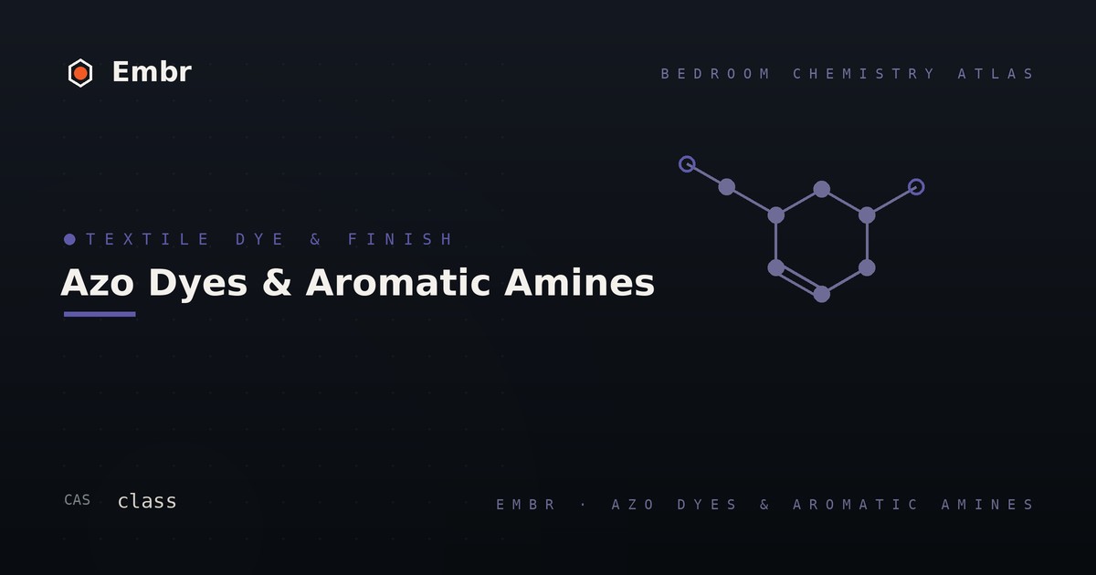 Azo dyes and banned aromatic amines — Embr Bedroom Chemistry Atlas