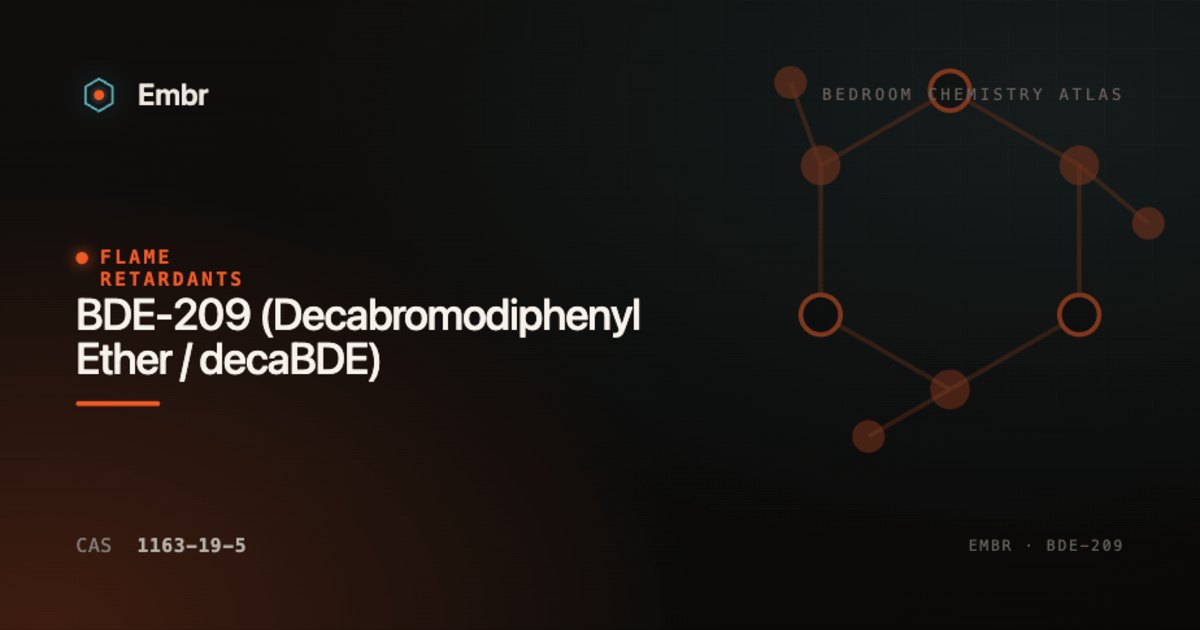 BDE-209 (Decabromodiphenyl Ether / decaBDE) — Embr Bedroom Chemistry Atlas