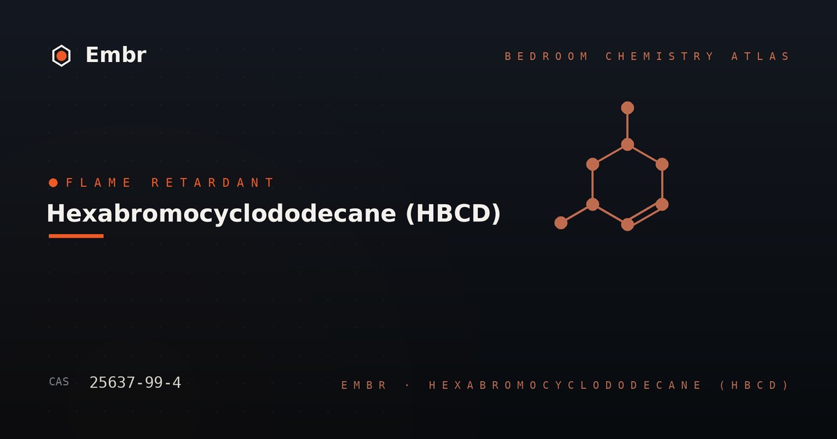 HBCD hexabromocyclododecane flame retardant — Embr Bedroom Chemistry Atlas