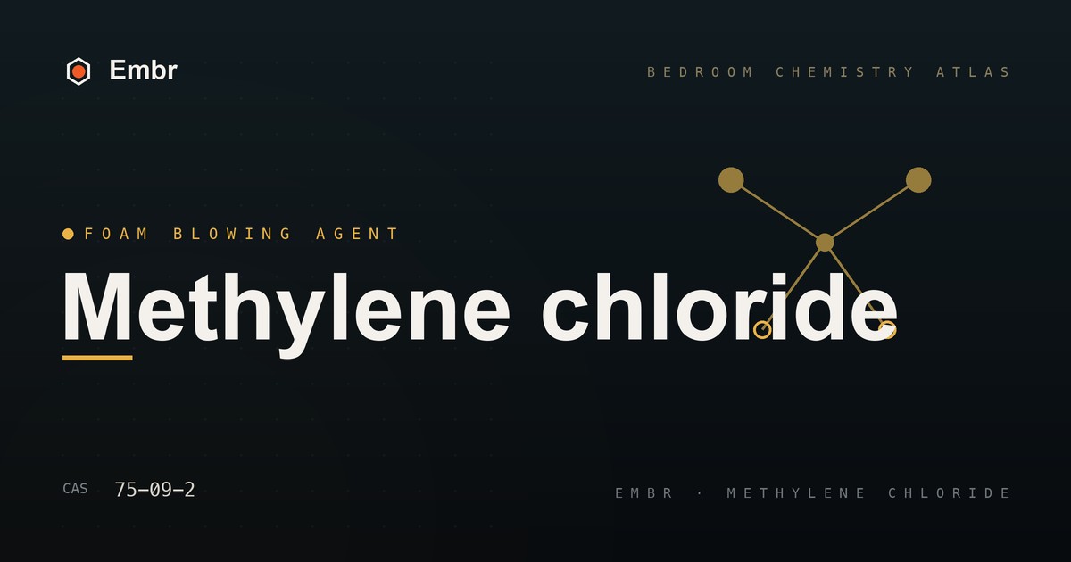 Methylene chloride (dichloromethane) — Embr Bedroom Chemistry Atlas