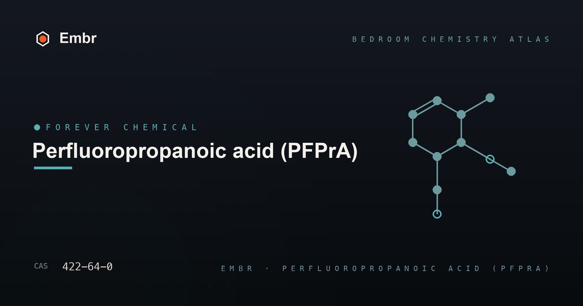 Perfluoropropanoic acid (PFPrA) — Embr Bedroom Chemistry Atlas