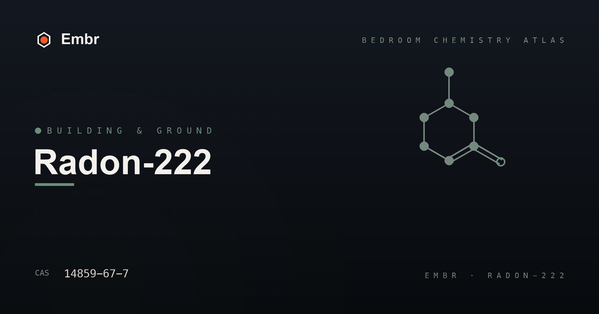 Radon-222 — Embr Bedroom Chemistry Atlas