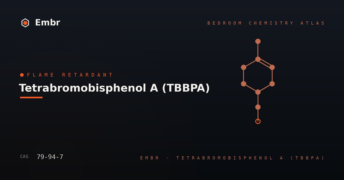 TBBPA tetrabromobisphenol A flame retardant — Embr Bedroom Chemistry Atlas