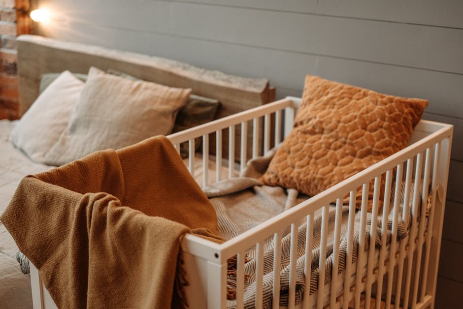 An empty crib with soft bedding — what is actually inside a child's mattress